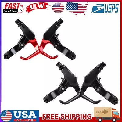 Pair Aluminum Alloy Bicycle BMX Brake Handle MTB Bike Cycling V/Disc Brake Lever • $14.55