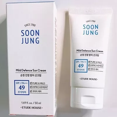 ETUDE HOUSE Soon Jung Mild Defence Sun Cream 50g (Exp 2024/03) • $15.99