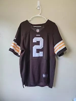 Cleveland Browns NIke On Field NfL Jersey Sz 48 Brown #2 Manziel Sewn Stitched   • $32.99