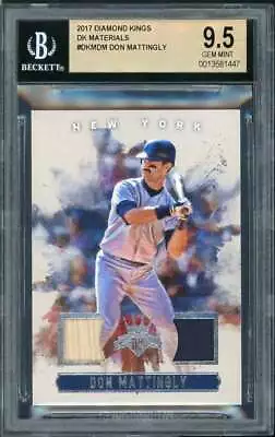 Don Mattingly Card 2017 Diamond Kings DK Materials #DKMDM (pop 1) BGS 9.5 • $150