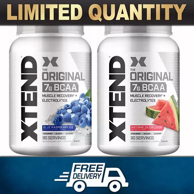 2 X SCIVATION XTEND 90 SRV || BCAA BRANCHED CHAIN AMINO ACIDS GLUTAMINE BCAA's • $179.50