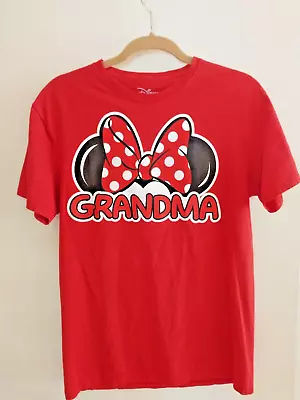 Disney Womens Size Medium Grandma Minnie Mouse Red Short Sleeve Graphic T-Shirt • $9.95
