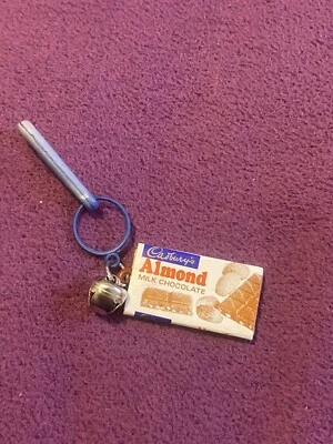 $19.99 • Buy Vintage 1980s Plastic Bell Charm Cadbury Almond Candy Bar For 80s Charm Necklace