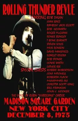 $13.99 • Buy Bob Dylan Replica*rolling Thunder Revue*concert Poster