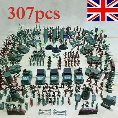 307 Pcs Military Model Playset Toy Soldier Army Men Action Figures Kid Gift UK • £22.54