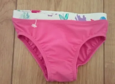 New Nutmeg Baby Girl Pink Swimming Knickers Size 9/12 Months • £2.20