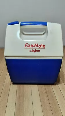 Fun Mate Igloo Cooler/Lunch Red/White/Blue - Mini Small Personal Rare  • $19.98