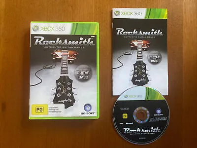 Rock Smith Authentic Guitar Games (pg) Xbox 360 Includes Manual Pal Oz Seller • $17.99