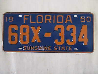 1950 Florida X Prefix  License Plate Tag   UNIQUE • $199.99