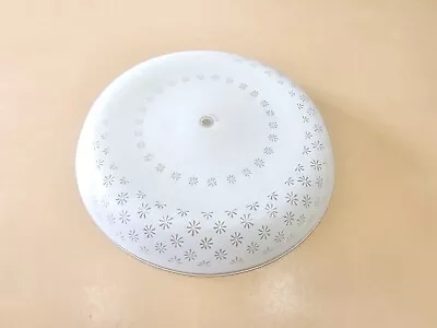 Vintage MCM Flower Frosted Glass Ceiling Diffuser Shade Cover Large 13.5  • $97