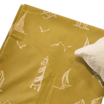£11.49 • Buy Nautical Themed Printed Polycotton Duvet Cover, Single/Double, Blue & Yellow