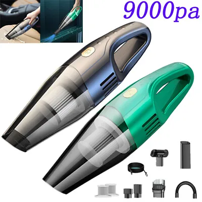 120W Powerful Cordless Car Vacuum Cleaner Wet/Dry 9000pa USB Handheld Cleaning • £13.98