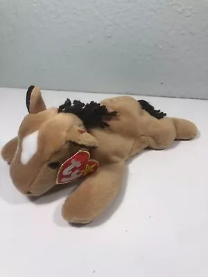 1995 DERBY The HORSE W/STAR TY Beanie Baby 5th Gen Swing Tag P.E Pellets T23 • $4.25