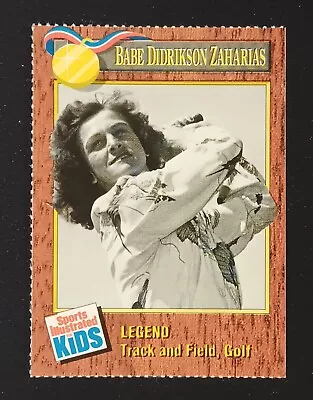 1990 Sports Illustrated For Kids Legend #211 Babe Didrikson Zaharias • $2.99