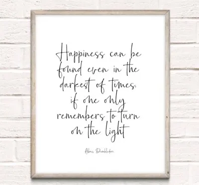 £4.84 • Buy Harry Potter Happiness Typography Print Poster Unframed Home Quote Gift
