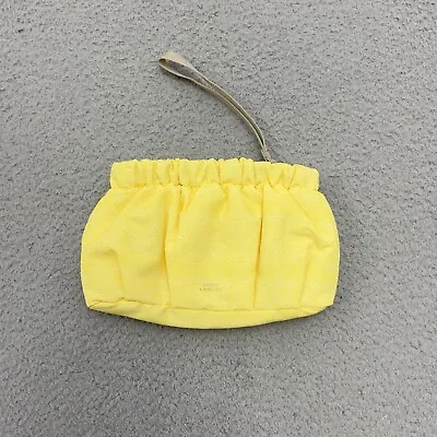 Vince Camuto Womens Clutch Hand Purse Yellow Polyester Zip Pocket Boho • $24.42