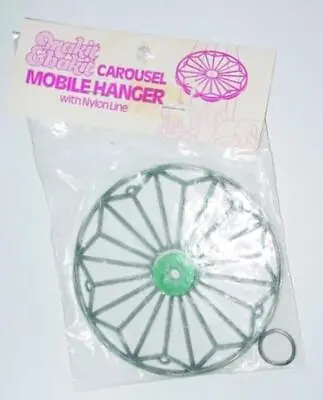 VINTAGE Makit & Bakit CAROUSEL Mobile Hanger - Stained Glass Suncatcher Ornament • $12.99
