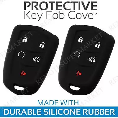 2 Key Fob Cover For 2015-2019 Cadillac XTS Remote Case Rubber Skin Jacket • $9.95