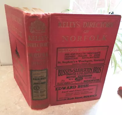1937 KELLYS DIRECTORY OF NORFOLK TRADE BUSINESSES STREET Private Residents • £49.99