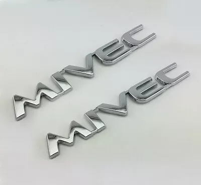 Pair MIVEC Logo Car Rear Trunk Badge Emblem Sticker Accessories (silver) • $19.99