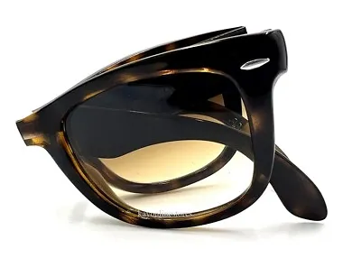 Ray Ban Folding Wayfarer Havana 4105 710 Brown Sunglasses 50mm New • $96.12