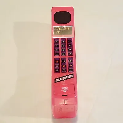 Pink Slurpee 7 Eleven Slurp Cell Phone  Shaped Cup 80's Retro Pop Culture READ • $14.95