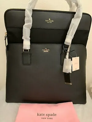 NWT Kate Spade Cameron Street Marybeth Large Tote Laptop Bag $398 BLACK PXRU7708 • $390.63