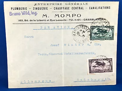 MOROCCO AIRMAIL COVER 1928 CASABLANCA To GERMANY    (A9/48) • $0.99