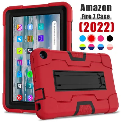 Shockproof For NEW Amazon Fire 7 2022 Tablet 12th Kids Rubber Hard Armor Case • £6.46