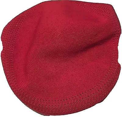 Kangol Ventair Cabbie Newsboy Golf Style Flat Cap Hat  X-Large Red EUC • $33.95