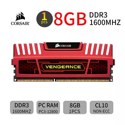 Corsair Vengeance 16GB 8GB 4GB DDR3 1600MHz CL10 PC3-12800U 240Pin Memory RAM BT • $21.99
