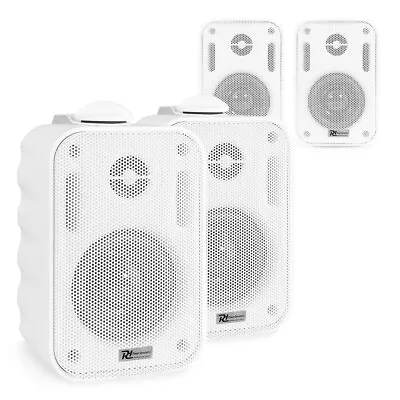 4x BC30V White Wall Mount Speakers PA 100v Line Background Music System 240W • £76.99