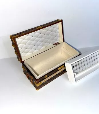 ARTISAN SIGNED DOLLHOUSE MINIATURE STEAMER TRUNK LV By Jilienne • $131