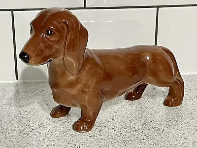 LARGE 23cm BESWICK STANDING TAN GLOSS DACHSHUND DOG No.361  1936-1983 WATKIN • $49.72