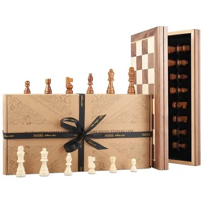 £25 • Buy Jaques Of London Wooden Travel Cabinet Chess Set... Brand New 