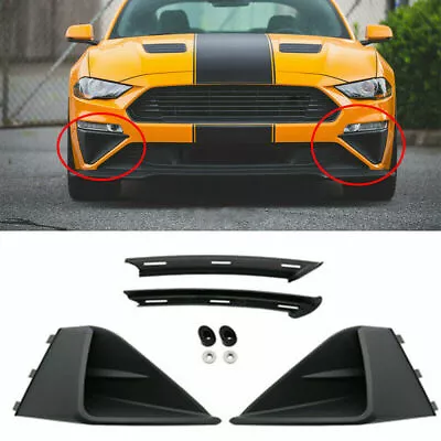 Black Front Bumper Air Intake Trim Cover Decoration For Ford Mustang Roush 2018+ • $41.15