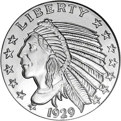 5 Oz Golden State Mint Silver Round Incuse Indian Design .999 Fine • $159.29
