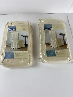 VTG Casual Home Beige Dining Chair Cover Fits Most Armless Chairs Up To 42  • $16.77