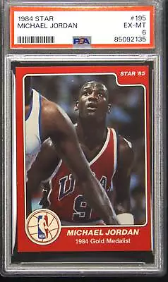 1984 Star #195 Michael Jordan Rookie RC PSA 6 • $2575