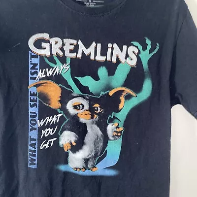 GREMLINS Retro 80s Movie Poster Black Graphic Re-Print Tee / T-Shirt Adult Sz: M • $14.99