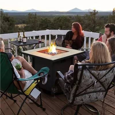 30  Outdoor Propane Gas Fire Pit Table Square Fire Table For Garden/Patio/Party • $169.99