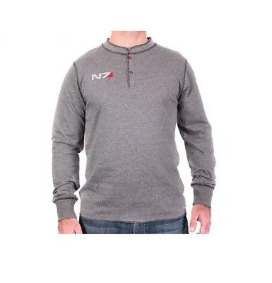 New! Rare Mass Effect N7 Double Faced Henley By Bioware Store (Size: Men's 3XL) • $89.98