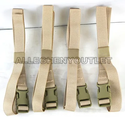 NEW 4 Molle Q/R Adjustable LASHING STRAPS Cargo Straps Desert Tan DCU 1  X 68   • $14.90