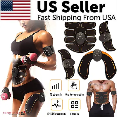 EMS Abdominal Muscle Toning Trainer ABS Stimulator Toner Fitness Binder Gym Belt • $18.59
