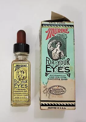 Antique Murine Eye Drops In Original Box 1920s Colorful Label .5 Oz • $9.99