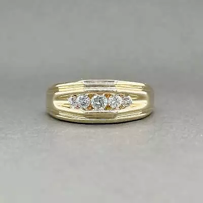 Estate 14K Yellow Gold 0.43ctw I-J/SI2 Diamond Men's Ring • $1515.47