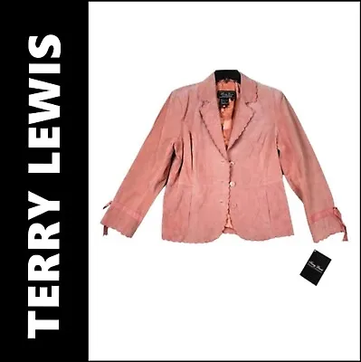 Terry Lewis Coral Blazer Suit Size Medium Genuine Leather • $42.40