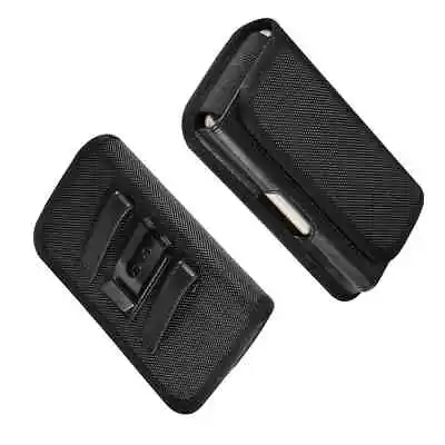 For ZTE Axon M Metal Belt Clip Holster With Card Holder In Textile And Leather • £31.14