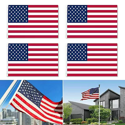 4pcs Outdoor US American Flag 3'x5' FT~United States Flag With Grommets USA Flag • $9.79