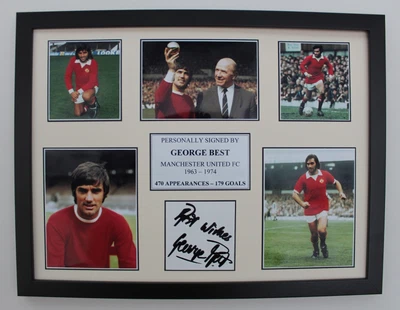 £150 • Buy George Best Signed Manchester United Multi Picture Career Display B (22342)